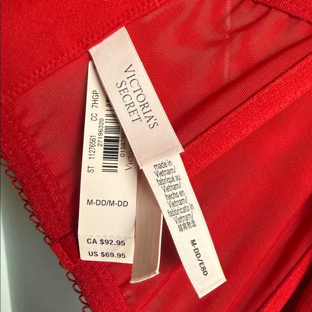 Victoria's Secret Red Lace-Trim Corset Inspired Top - Picture 5 of 5